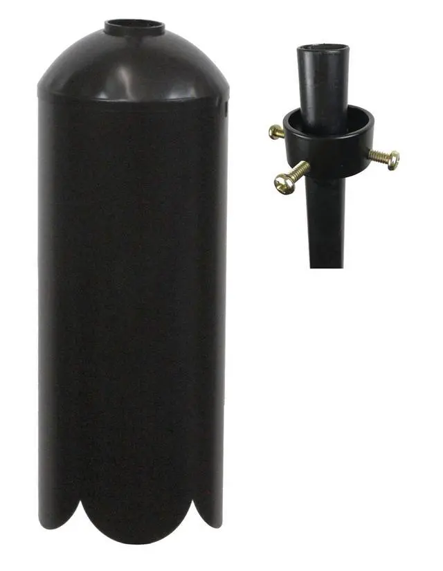 Alt view image 3 of 6 - Bird Feeder Pole Set with Squirrel Baffle & Twister Ground Socket (2 Arm)