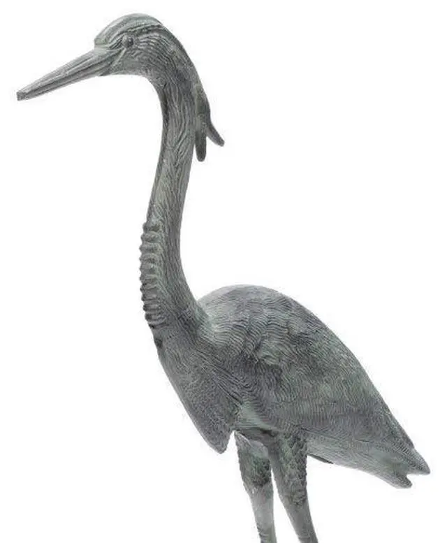 Alt view image 3 of 6 - Great Blue Heron Garden Statue