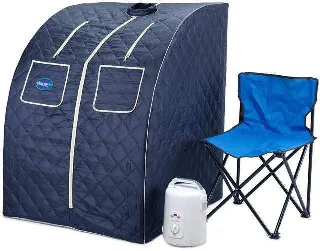 Main image of Oversized Portable Personal Steam Sauna Spa with 800W Steam Generator (Satin Blue)