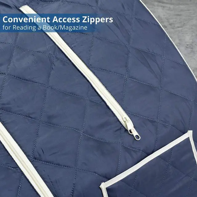 Alt view image 5 of 6 - Oversized Portable Personal Steam Sauna Spa with 800W Steam Generator (Satin Blue)