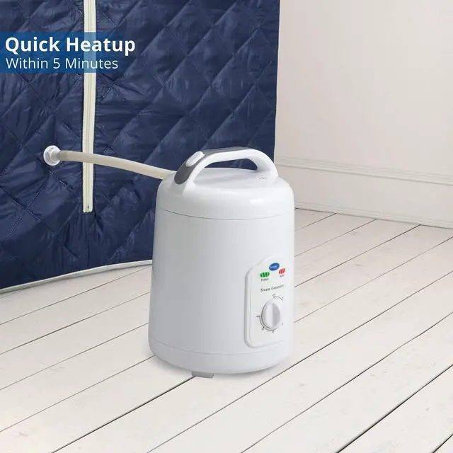 Alt view image 6 of 6 - Oversized Portable Personal Steam Sauna Spa with 800W Steam Generator (Satin Blue)