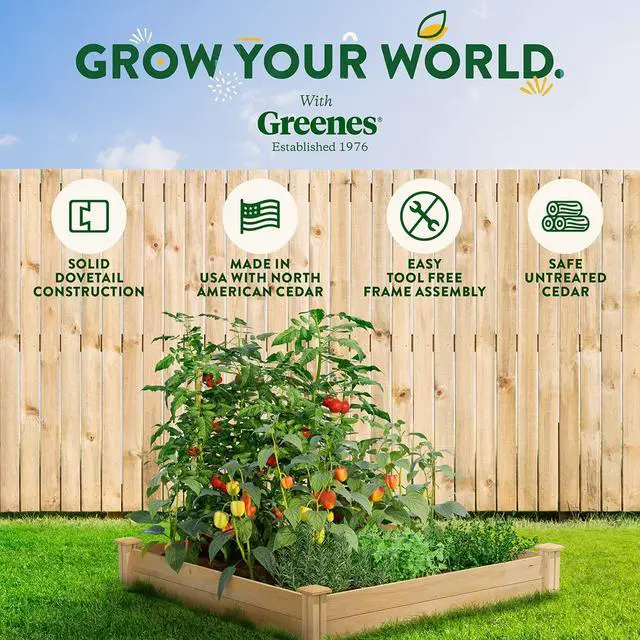 Alt view image 6 of 6 - Premium Cedar Raised Garden Bed, 4' x 4' x 7" (3/4" Thick) (3-Pack) - Made in USA with North American Cedar