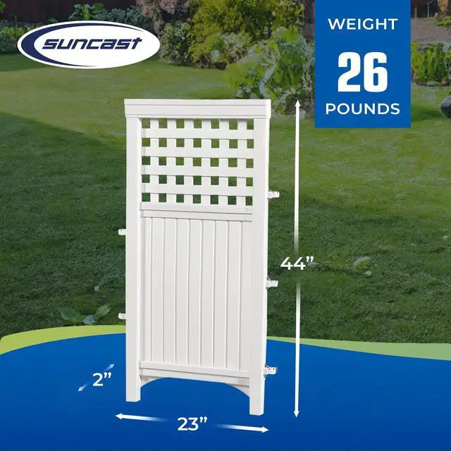 Alt view image 3 of 6 - Outdoor Patio Garden 8 Panel Yard Screen Enclosure Gated Fence, White