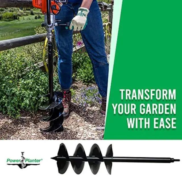 Alt view image 2 of 5 - Auger Drill Bit Extension 7" x 28" with 1/2" Non-Slip Hex Drive Garden Auger for Planting Gallon Potted Plants and Post Holes Garden Digging Tool for Dirt, Sand, Soil & Clay