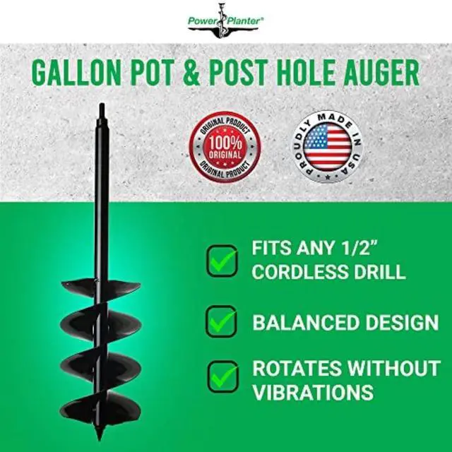 Alt view image 3 of 5 - Auger Drill Bit Extension 7" x 28" with 1/2" Non-Slip Hex Drive Garden Auger for Planting Gallon Potted Plants and Post Holes Garden Digging Tool for Dirt, Sand, Soil & Clay