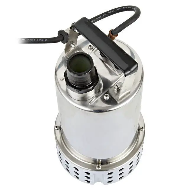 Alt view image 6 of 6 - MDP-1 115-Volt, 4260 GPH, 3/4 HP Manual Submersible Stainless Steel Main Drain Swimming Pool Utility Pump for Removing Standing Water, 25-ft Power Cord, Steel, 577306