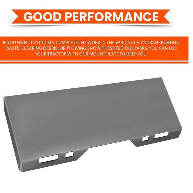 Alt view image 5 of 6 - 5/16" New Unpainted Steel Quick Tach Attachment Skid Steer Mount Plate Loader Bobcat Kubota