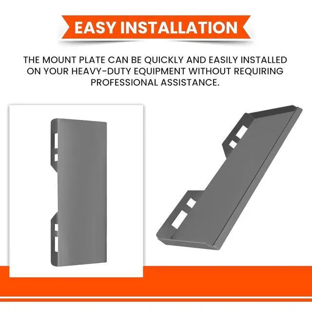 Alt view image 6 of 6 - 5/16" New Unpainted Steel Quick Tach Attachment Skid Steer Mount Plate Loader Bobcat Kubota