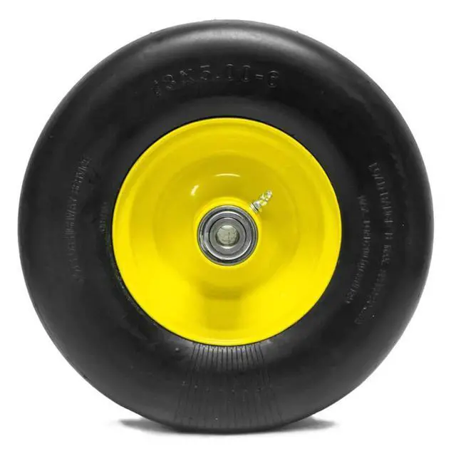 Alt view image 3 of 3 - EPR Set of 2 Flat Free Tire Wheel Assemblies 13x5.00-6 Compatible With John Deere B1WL58 TCA13769 TCA 13769 Great Dane D38009