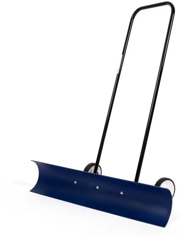 Main image of 30SNC 36-inch Bi-Directional Wheeled Snow Shovel Pusher and Barn Shovel, 7.5" x 36 ", Blue