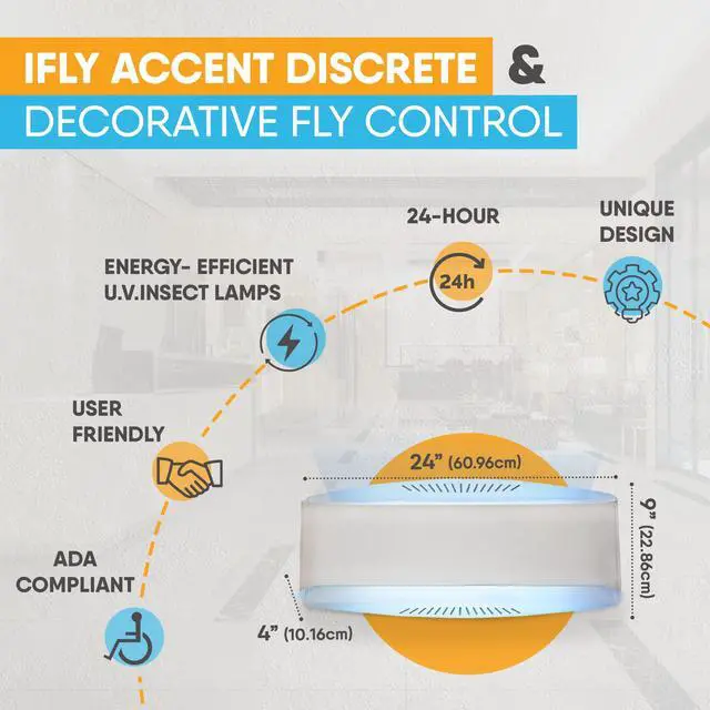 Alt view image 3 of 6 - iFly Accent Decorative, Fly Traps Indoors for Home, Bug Light Indoor, House Fly Trap, Fly Traps for Indoors, Knit Catchers Indoor, Bug Catcher, Commercial Fly Trap for Restaurants, 30 W