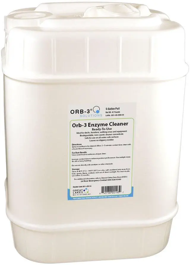 Main image of A011-J5R-5G Enzyme Ready to Use Cleaner for Pools, 5-Gallon Pail