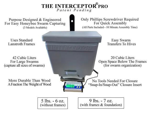 Alt view image 5 of 6 - PRO Honeybee Swarm Trap - NO FRAMES -UNASSEMBLED (10 minute assembly) - Also includes tree strap & hooks