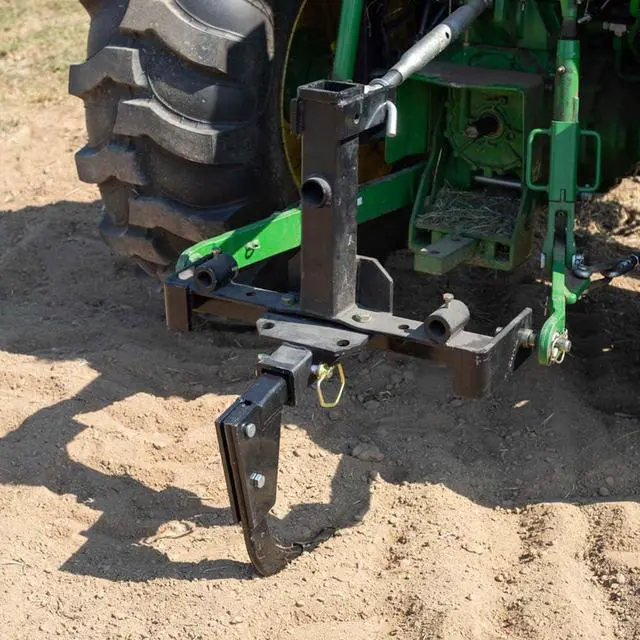 Alt view image 3 of 6 - Hitch-Mounted Ripper, Cat 0 & Cat 1 Tractor/ATV/UTV Compatible, Fits 2in Hitch Receivers, Two Height Adjustments, Subsoiler with Reversible Tooth, 3 Point Landscaping Trencher