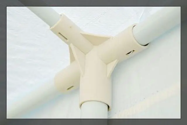 Alt view image 3 of 5 - 10 x 30 Foot White Party Tent Gazebo Canopy with Sidewalls