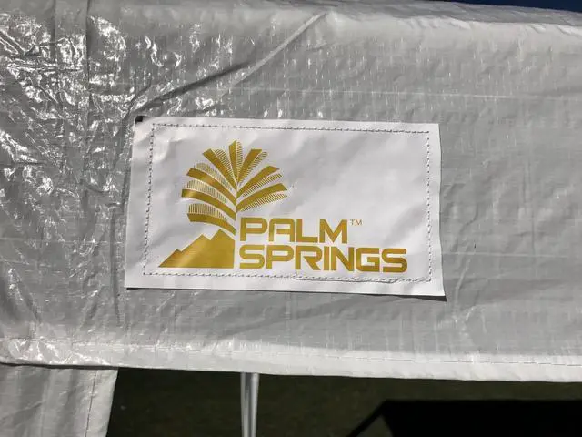 Alt view image 5 of 5 - 10 x 30 Foot White Party Tent Gazebo Canopy with Sidewalls