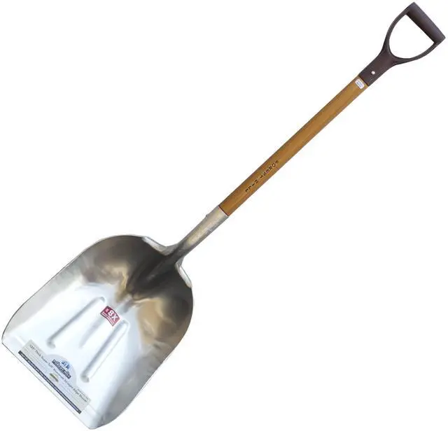 Main image of Manufacturing Heavy Duty Super Tuff Aluminum Straight Edge Scoop Shovel (.125 Thick Aluminum, 52-Inch)