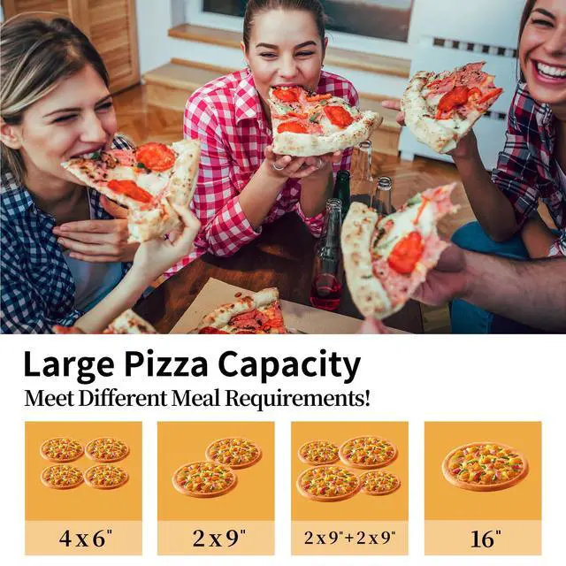 Alt view image 4 of 6 - 4-in-1 Outdoor Pizza Oven 16" Wood Fired Outside Oven 2-Layer Detachable Pizza Maker with Pizza Stone, Pizza Peel, Cover, Cooking Grill Grate, Gusto