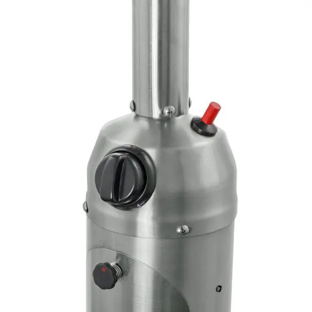 Alt view image 3 of 6 - HLDS032-B Portable Table Top Patio Heater, 11,000 BTU, Use 1lb or 20Lb Propane Tank, Stainless Finish