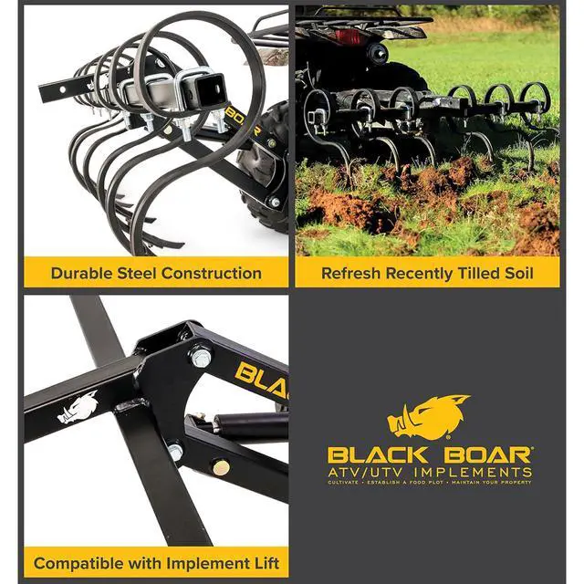 Alt view image 2 of 4 - Black Boar ATV/UTV S-Tine Cultivator, for New Ground Preparation or Re-tilling (66007), Implements