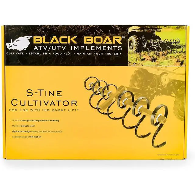 Alt view image 4 of 4 - Black Boar ATV/UTV S-Tine Cultivator, for New Ground Preparation or Re-tilling (66007), Implements