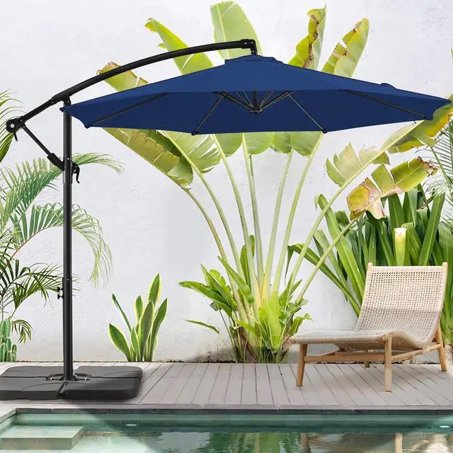 Main image of BANYAN 10 FT Patio Offset Umbrella Outdoor Cantilever Umbrella Hanging Umbrellas, 24 Month Fade Resistance & Water-repellent UV Protection Solution-dyed Fabric Canopy with Infinite Tilt, Crank & Cross