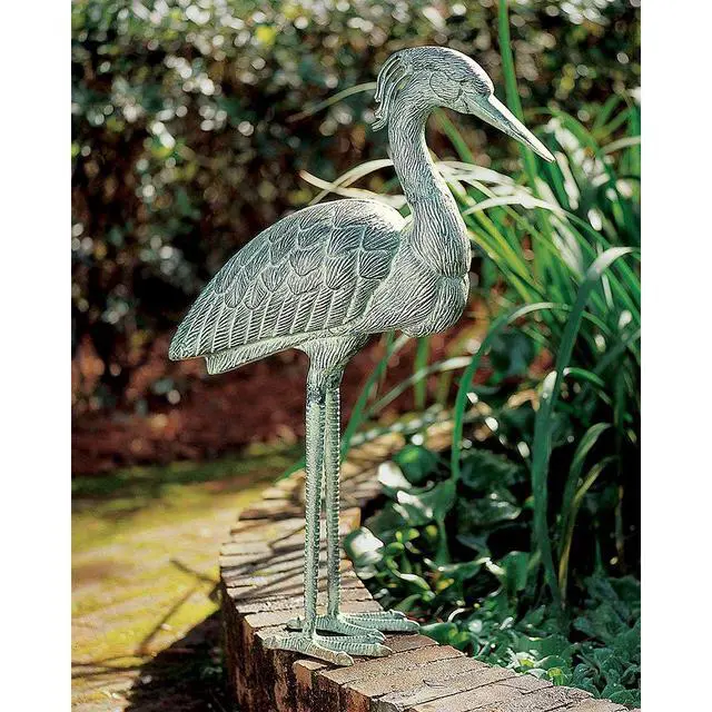 Alt view image 2 of 5 - Stately Blue Heron Garden Statue