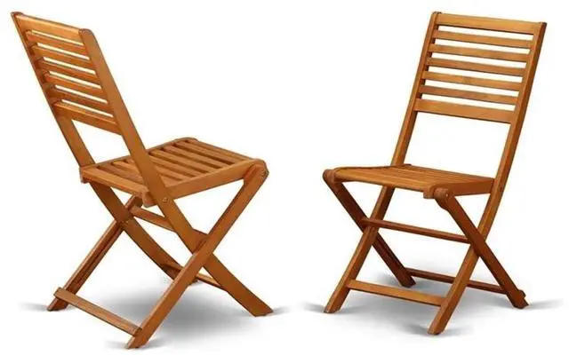 Main image of BBSCWNA Cameron Foldable Outdoor Dining Chairs - Acacia Wood, Set of 2, Natural Oil