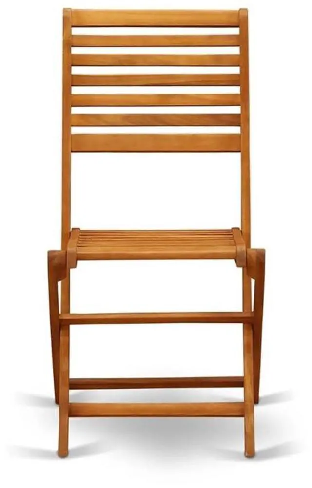Alt view image 5 of 6 - BBSCWNA Cameron Foldable Outdoor Dining Chairs - Acacia Wood, Set of 2, Natural Oil