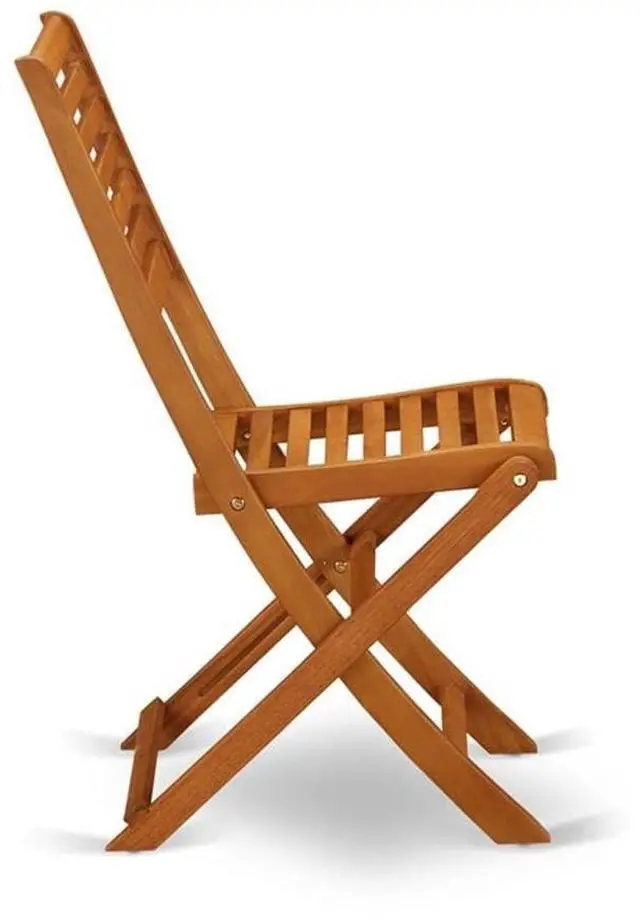 Alt view image 6 of 6 - BBSCWNA Cameron Foldable Outdoor Dining Chairs - Acacia Wood, Set of 2, Natural Oil