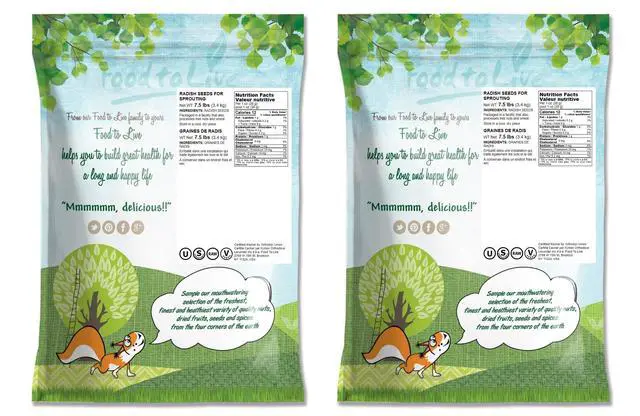Alt view image 2 of 6 - Radish Seeds for Sprouting, 15 Pounds Edible Seeds, Pure, Vegan, Kosher, Bulk. Rich in Vitamin C. High Germitation Rate. Grow Sprouts, and Microgreens for Salad, Sandwiches, Rolls