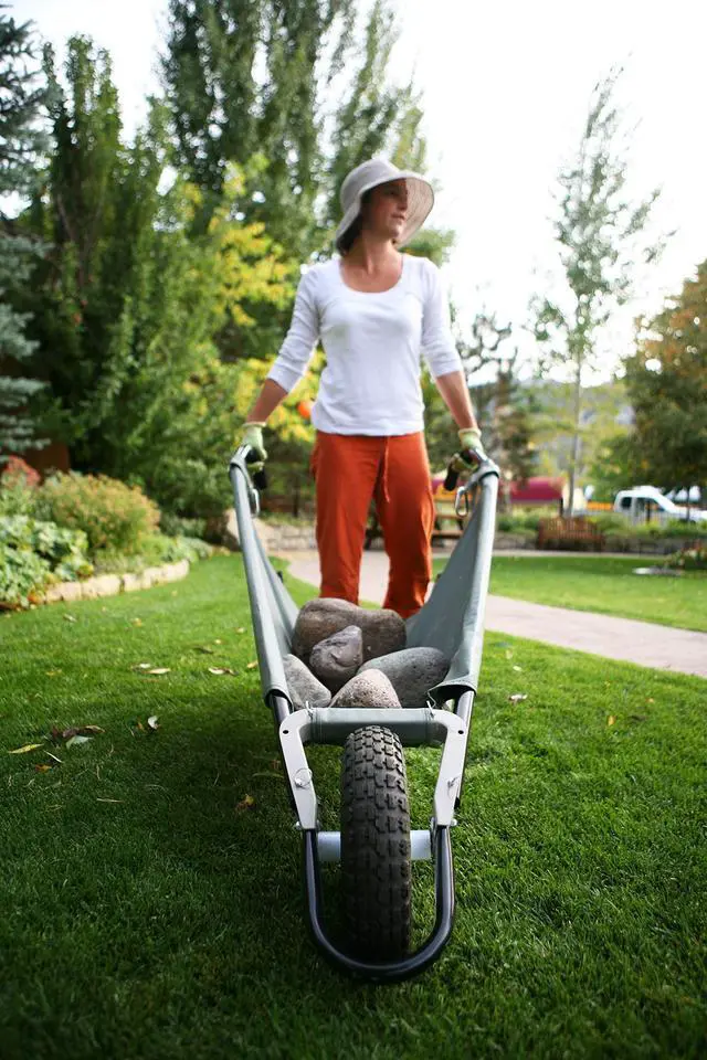 Alt view image 6 of 6 - WheelEasy - Foldable Garden Cart (Wheelbarrow) with Easy Grip Handles