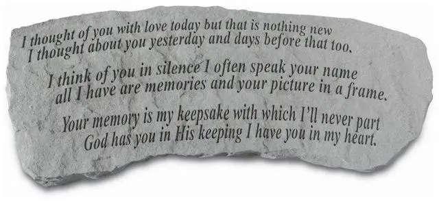 Main image of Kay Berry Stone Bench- I Thought of You with Love
