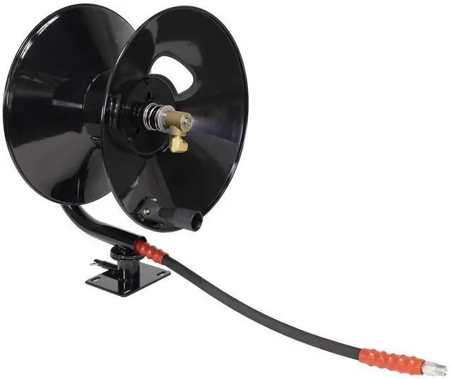 Main image of 5100 PSI 3/8" x 100' Pressure Washer Hose Reel with 360 Degree Swivel Base
