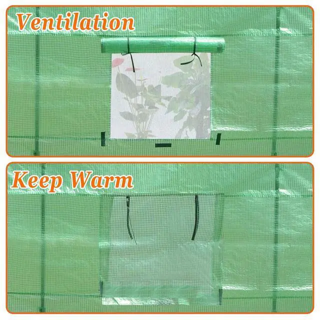 Alt view image 4 of 6 - Greenhouse Replacement Cover 20'X10'X7' Green House Spare Parts Cover (Frame NOT Included)