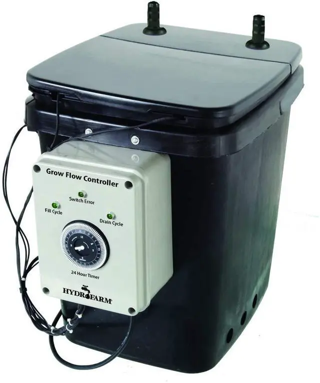 Alt view image 3 of 6 - Active Aqua GFO7CB Hydroponic Electric Grow Flow Ebb System and Gro Controller Unit with 2 250GPH Pumps, Fittings, and 7 Gallon Controller Bucket