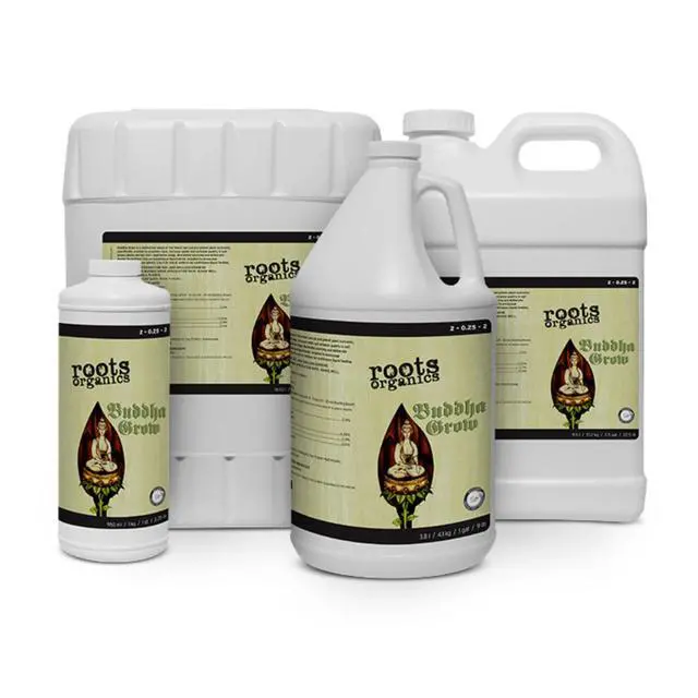 Alt view image 2 of 2 - Roots Organics Buddha Grow, Liquid Plant Food & Base Fertilizer for Vegetative Growth in Soil & Soilless Gardens, Strong Roots & Lush Foliage, 2.5 Gal