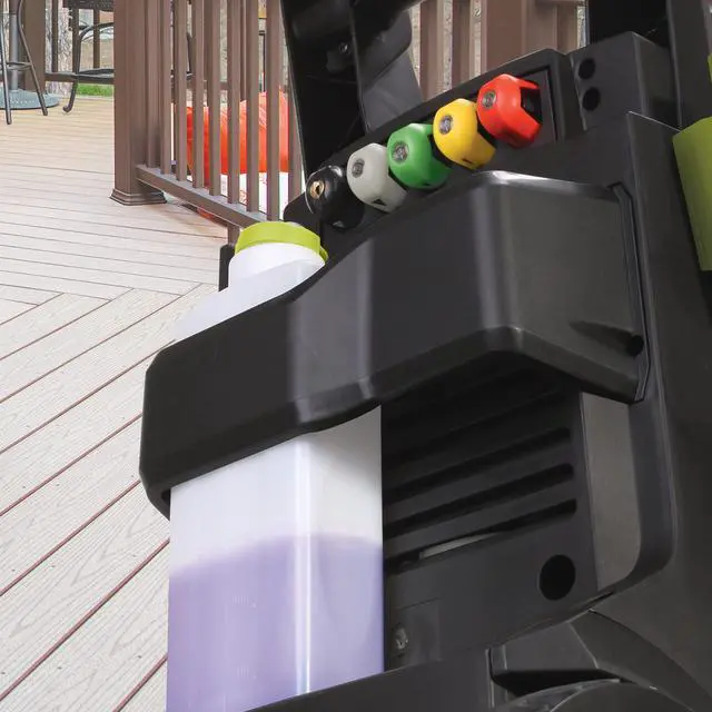 Alt view image 6 of 6 - SPX3550 Max Brushless Induction Electric Pressure Washer w/ 5-Quick Connect Nozzles, Detergent Tank, Cleans Cars, Patios, Decks, Sidewalks & More