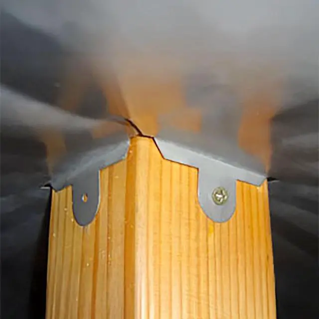 Alt view image 4 of 6 - Set of 4 Erva Post Mounted Squirrel Baffles, 23.25" Dia. Steel Wrap-Around Guards for 4x4 Posts, Durable Squirrel Deflectors with Wavy Design, Protect Bird Feeders & Nesting Boxes from Pests