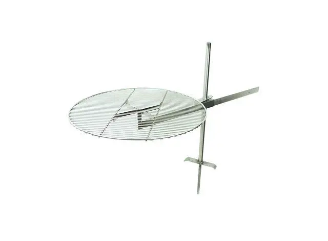 Main image of Saucer X Campfire Grill | Premium Stainless Steel Campfire Grill | Portable Outdoor Cooking Gear for Camping and Backyard | 24" Cooking Grate | Self Pounding Stake | Made in the USA