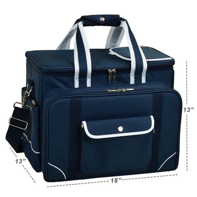 Alt view image 6 of 6 - Original Insulated Picnic Cooler with Service for 4 - Designed & Assembled in the USA