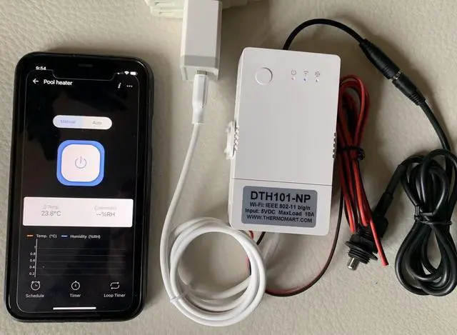 Main image of Wi-Fi Gas Heater Pool Spa Hot tub programmable Thermostat/Timer Remote/Receiver & Control Temperature