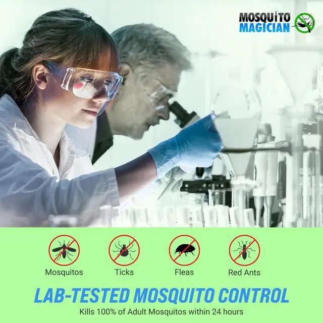 Alt view image 4 of 6 - 1 Gallon Liquid Concentrate with a 2 Gallon Pump Up Sprayer - User-Friendly - Ideal for Yards, Lawns, Patios - Kills Mosquitoes, Fleas, Fire Ants - Includes 6 Natural Essential Oils