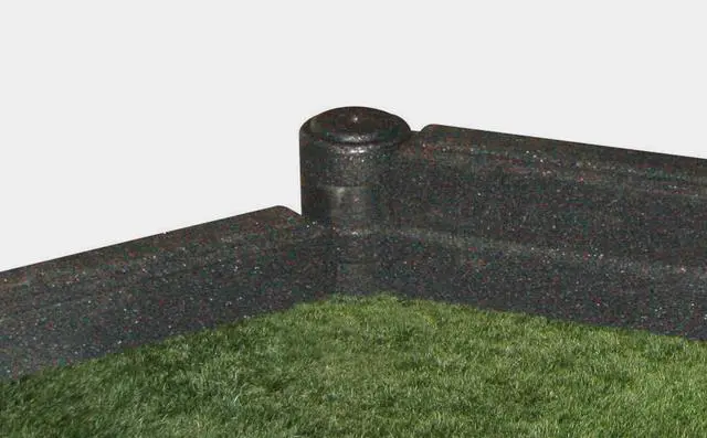 Alt view image 2 of 5 - 4 Foot Rubber Border - Package of 4 - Landscaping, Gardening, or Playground Edging (Black)