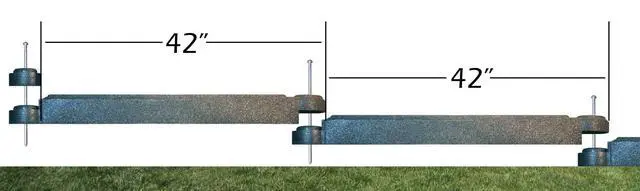 Alt view image 4 of 5 - 4 Foot Rubber Border - Package of 4 - Landscaping, Gardening, or Playground Edging (Black)