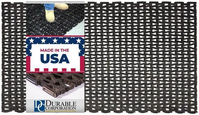 Main image of 108H3660 36 in. W x 60 in. L Durite 108 Industrial Mats - Herringbone Weave