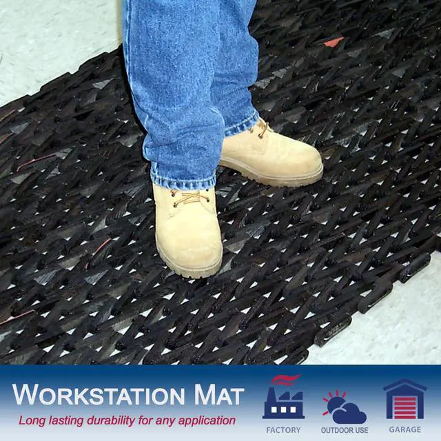 Alt view image 3 of 5 - 108H3660 36 in. W x 60 in. L Durite 108 Industrial Mats - Herringbone Weave