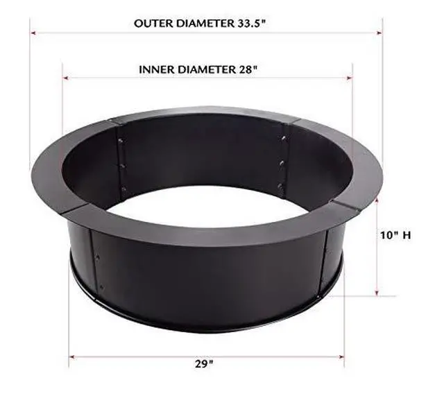 Alt view image 3 of 6 - OFW419F0R 28" Round Solid Steel Fire Ring