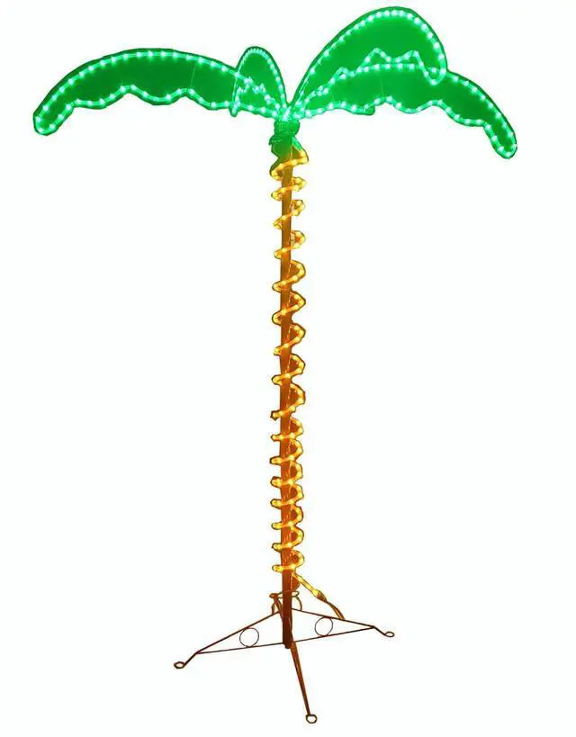 Main image of 7 Foot High Super Bright LED Lighted Tropical Palm Tree Great for The Beach, Pool, Yard, Living Room, Christmas Holiday Decor