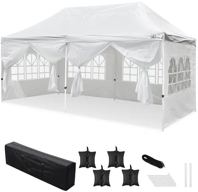 Main image of 10X20ft Tents for Parties Pop Up Canopy with Sidewalls Wedding Tent for Outdoor Backyard Party Heavy Duty Ez Up Canopy Walls with Windows Waterproof